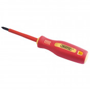 Fully Insulated Soft Grip Cross Slot Screwdriver, No.1 x 80mm