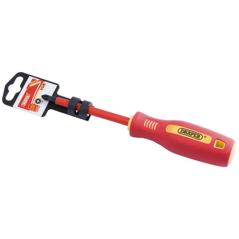 Fully Insulated Soft Grip Cross Slot Screwdriver, No.2 x 100mm