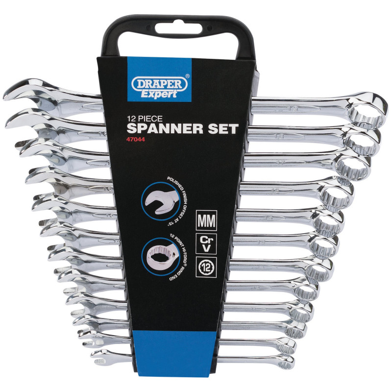 Draper Expert HI-TORQ® Metric Combination Spanner Set (12 Piece)