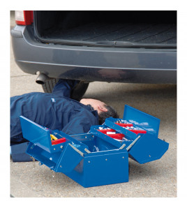 Barn Type Tool Box with 4 Cantilever Trays, 460mm