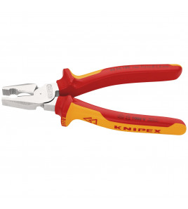 KNIPEX 02 06 180 SB VDE High Leverage Combination Pliers Insulated with Multi-Component Grips, 180mm