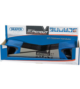 Draper Expert Supercut® Soft Grip Hardpoint Handsaw, 550mm/22, 11tpi/12ppi (Dispenser of 12)