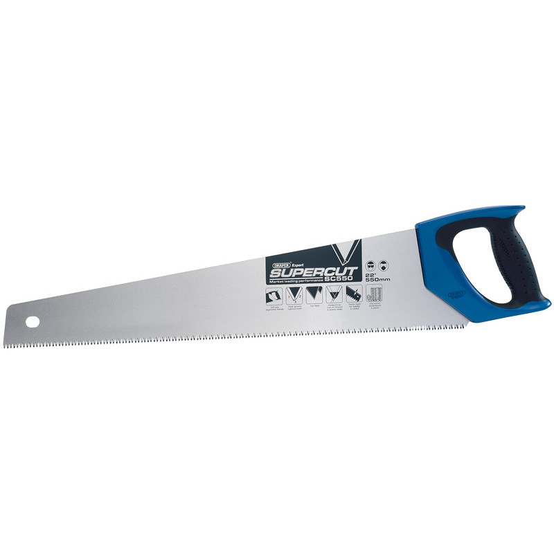 Supercut® Soft Grip Hardpoint Handsaw, 550mm/22, 7tpi/8ppi (Dispenser of 12)