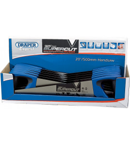 Draper Expert Supercut® Soft Grip Hardpoint Handsaw, 500mm/20, 7tpi/8ppi (Dispenser of 12)