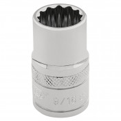 Draper HI-TORQ® 12 Point Socket, 3/8 Sq. Dr., 9/16