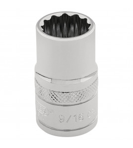 Draper Expert HI-TORQ® 12 Point Socket, 3/8 Sq. Dr., 9/16