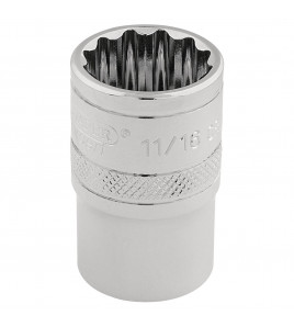 Draper Expert HI-TORQ® 12 Point Socket, 3/8 Sq. Dr., 11/16