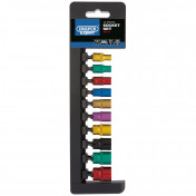 Metric Coloured Socket Set, 1/4 Sq. Dr. (10 Piece)