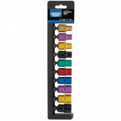 Draper Expert Metric Coloured Socket Set, 1/2 Sq. Dr. (10 Piece)