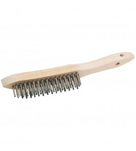 Stainless Steel 4 Row Wire Scratch Brush, 310mm
