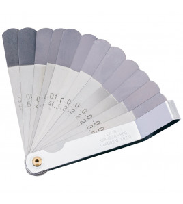 12 Blade Metric and Imperial Angled Tappet Gauge