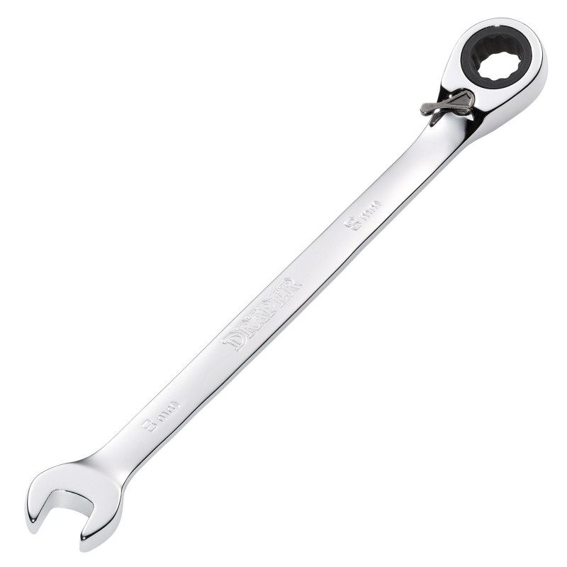 Draper HI-TORQ® Metric Reversible Ratcheting Combination Spanner, 8mm