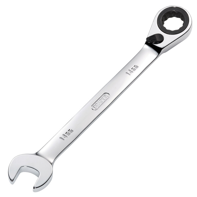 Draper HI-TORQ® Metric Reversible Ratcheting Combination Spanner, 14mm