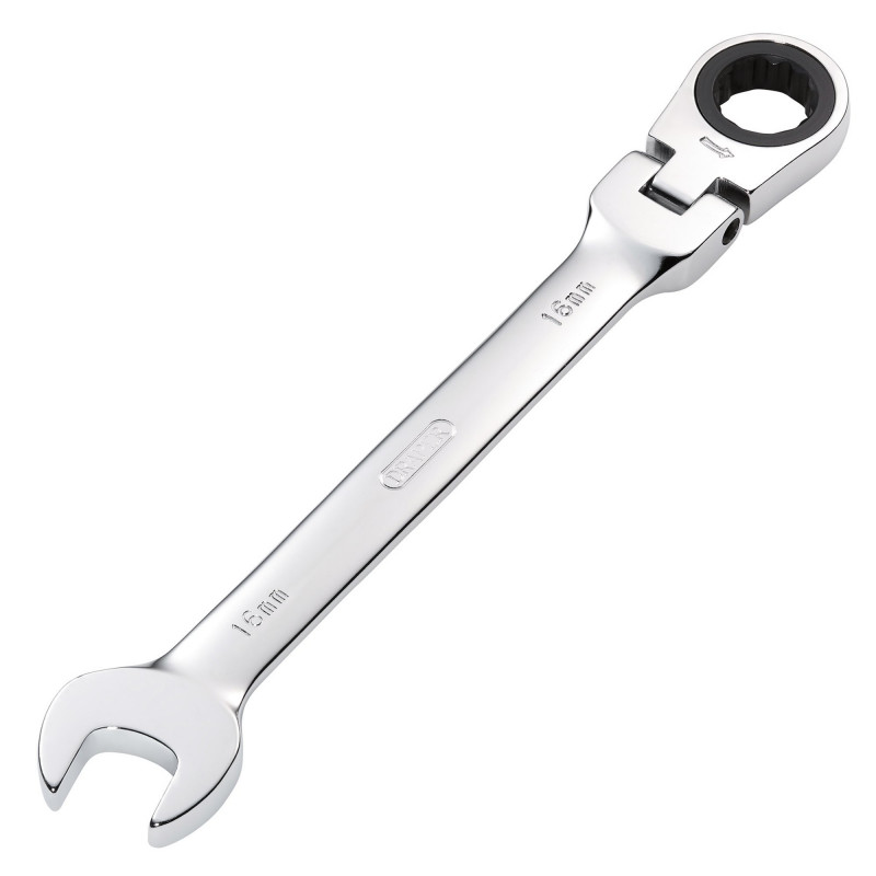 Draper HI-TORQ® Metric Flexible Head Ratcheting Combination Spanner, 16mm