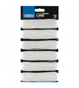 Nylon Brick Line, 18m, White (Pack of 6)