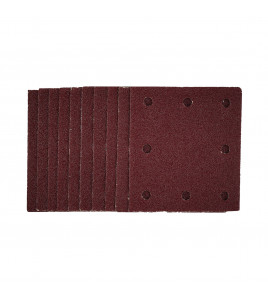 1/4 Sanding Sheets with Hook and Loop, 115 x 105mm, 40 Grit (Pack of 10)