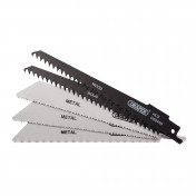 Assorted Reciprocating Saw Blades for Multi-Purpose Cutting, 150mm (Pack of 5)