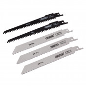 Assorted Reciprocating Saw Blades for Multi-Purpose Cutting, 150mm (Pack of 5)