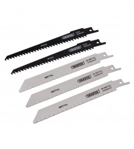 Assorted Reciprocating Saw Blades for Multi-Purpose Cutting, 150mm (Pack of 5)