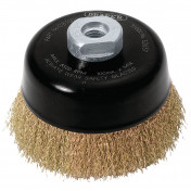 Draper Expert Brassed Steel Crimped Wire Cup Brush, 100mm, M14