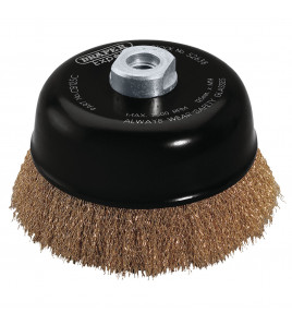 Draper Expert Brassed Steel Crimped Wire Cup Brush, 125mm, M14