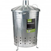 Galvanised Garden Incinerator, 85L