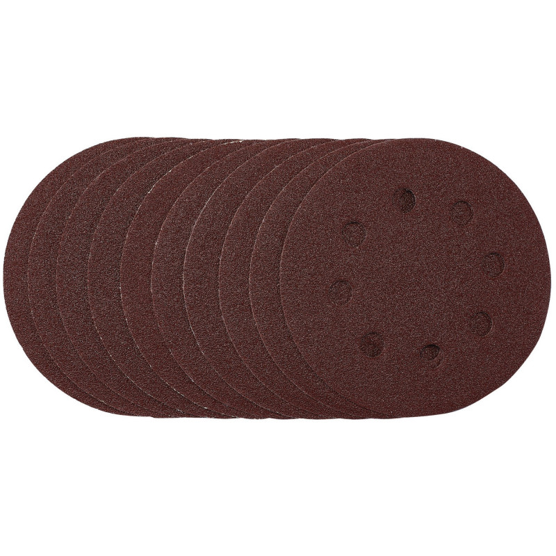 Sanding Discs, 115mm, 80 Grit, Hook & Loop (Pack of 10)