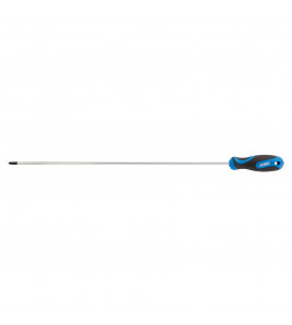 Extra Long Reach Soft Grip Cross Slot Screwdriver, No.2 x 450mm