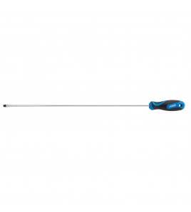 Extra Long Reach Soft Grip Plain Slot Screwdriver, 6 x 450mm