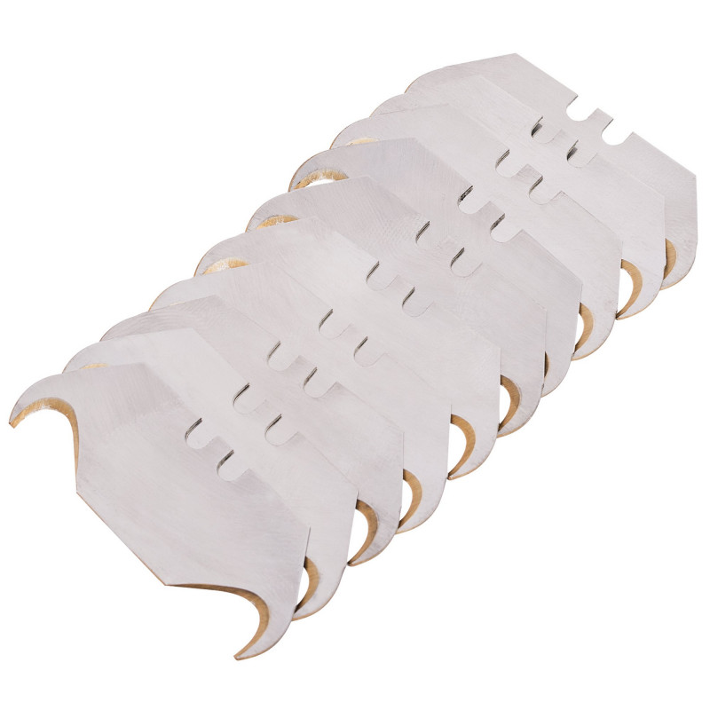 Draper Expert Two Notch Hooked Trimming Knife Blades (Pack of 10)
