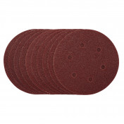 Sanding Discs, 150mm, Hook & Loop, 40 Grit, (Pack of 10)