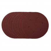 Sanding Discs, 150mm, Hook & Loop, 80 Grit, (Pack of 10)