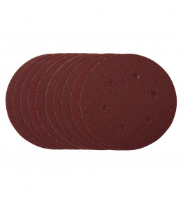 Sanding Discs, 150mm, Hook & Loop, 80 Grit, (Pack of 10)