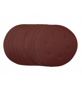 Sanding Discs, 150mm, Hook & Loop, 240 Grit, (Pack of 10)