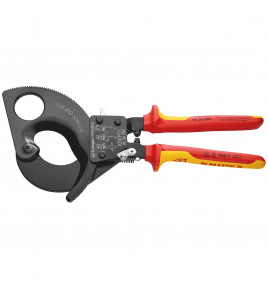 KNIPEX 95 36 280 VDE Heavy Duty Cable Cutter, Ratchet Action, 280mm
