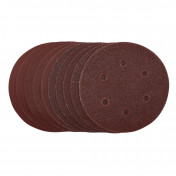 Sanding Discs, 150mm, Hook & Loop, Assorted Grit, (Pack of 10)