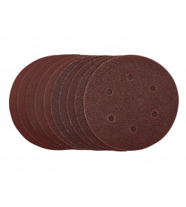 Sanding Discs, 150mm, Hook & Loop, Assorted Grit, (Pack of 10)