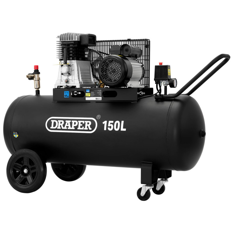 150L Belt-Driven Air Compressor, 2.2kW/3hp