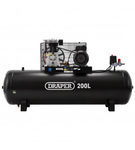 230V 200L Stationary Belt-Driven Air Compressor, 2.2kW/3HP