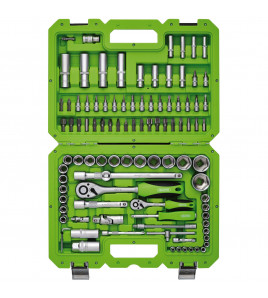 Draper HI-TORQ® Metric Socket Set, 1/4” and 1/2” Sq. Dr. (100 Piece)