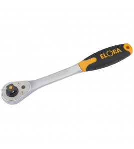 Elora Quick Release Soft Grip Reversible Ratchet, 1/2 Sq. Dr., 270mm