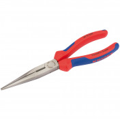 KNIPEX 26 12 200 SBE Long Nose Pliers with Heavy Duty Handles, 200mm