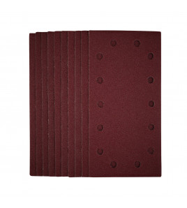 1/2 Sanding Sheets with Hook and Loop, 115 x 230mm, 80 Grit (Pack of 10)