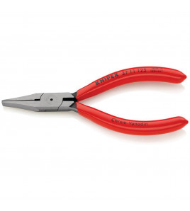 KNIPEX 37 11 125 Flat Nose Pliers for precision mechanics plastic coated black atramentized, 125mm