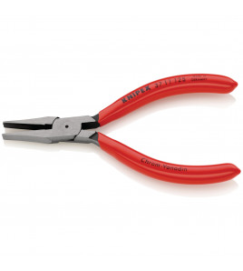 KNIPEX 37 11 125 Flat Nose Pliers for precision mechanics plastic coated black atramentized, 125mm