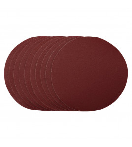 Sanding Discs, 180mm, Hook & Loop, 120 Grit, (Pack of 10)