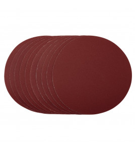 Sanding Discs, 180mm, Hook & Loop, 240 Grit, (Pack of 10)