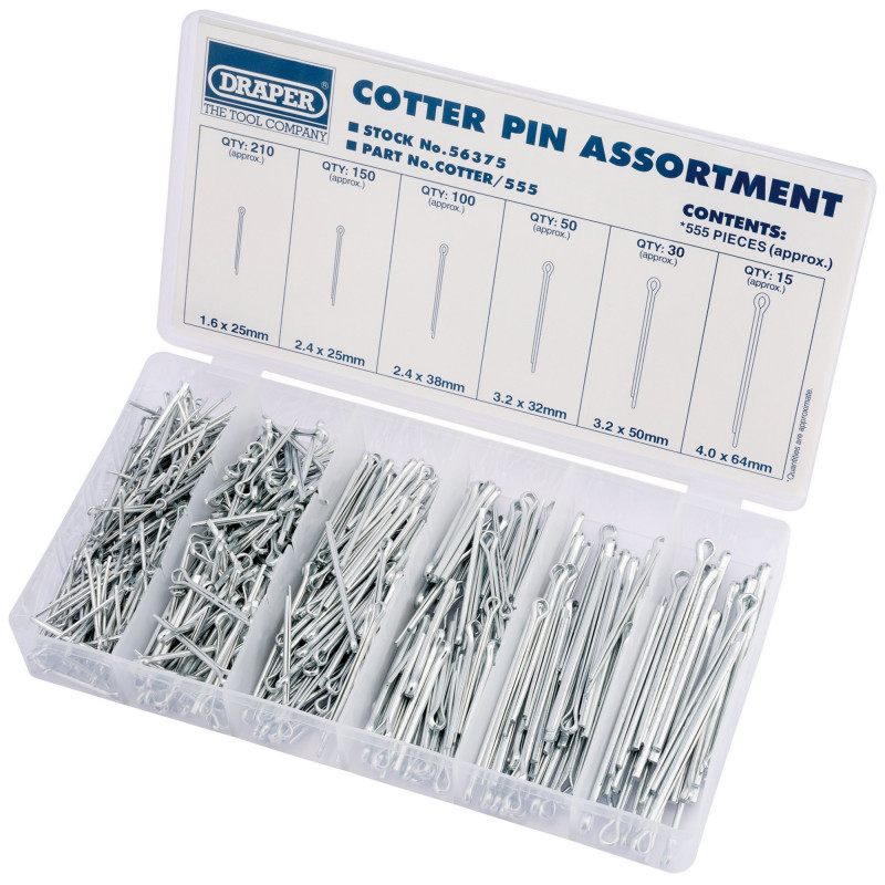Split Pin Assortment (555 Piece)