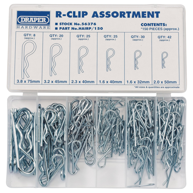 R-Clip Assortment (150 Piece)