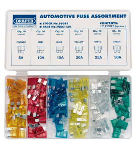 Standard Automotive Plug-In Fuse Assortment (120 Piece)